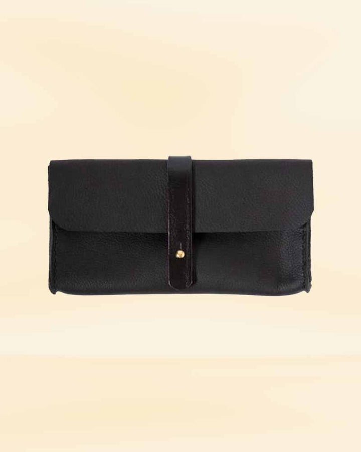 Compact black wallet for everyday use in USA