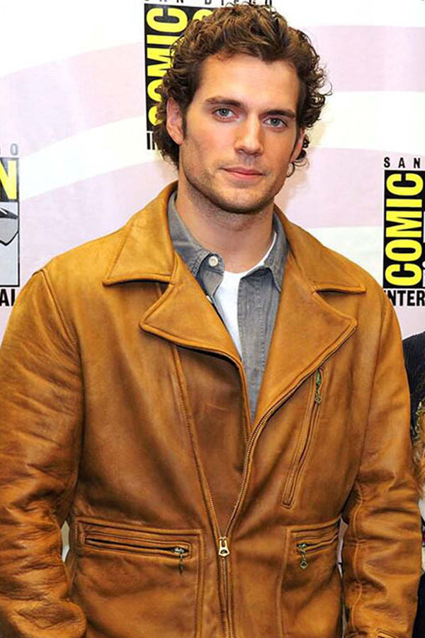 Buy Premium Quality Leather Jacket Worn By Henry Cavill's | Henry Cavill's Premium Quality Leather Jacket