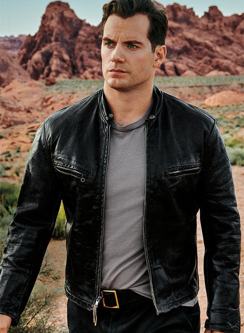 Buy Black Style Leather Jacket Worn by Henry Cavill | Henry Cavill Leather Jacket