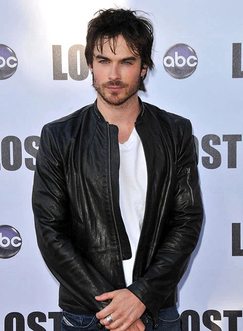 The Ultimate Men's Leather Jacket Inspired by Lan Somerhalder's in American style