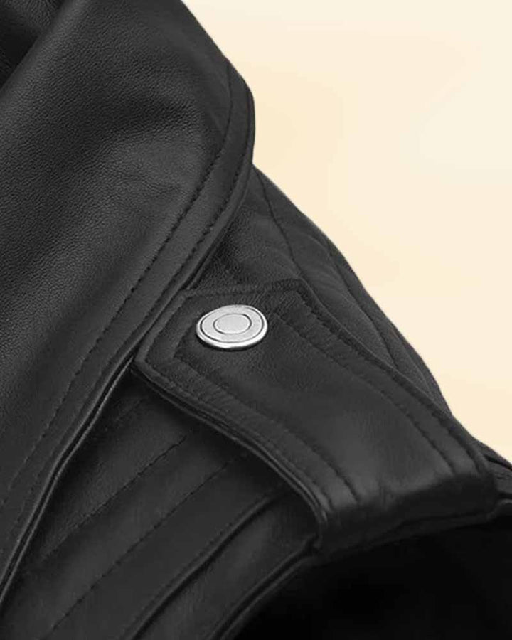 Black Motorcycle Vest for Men