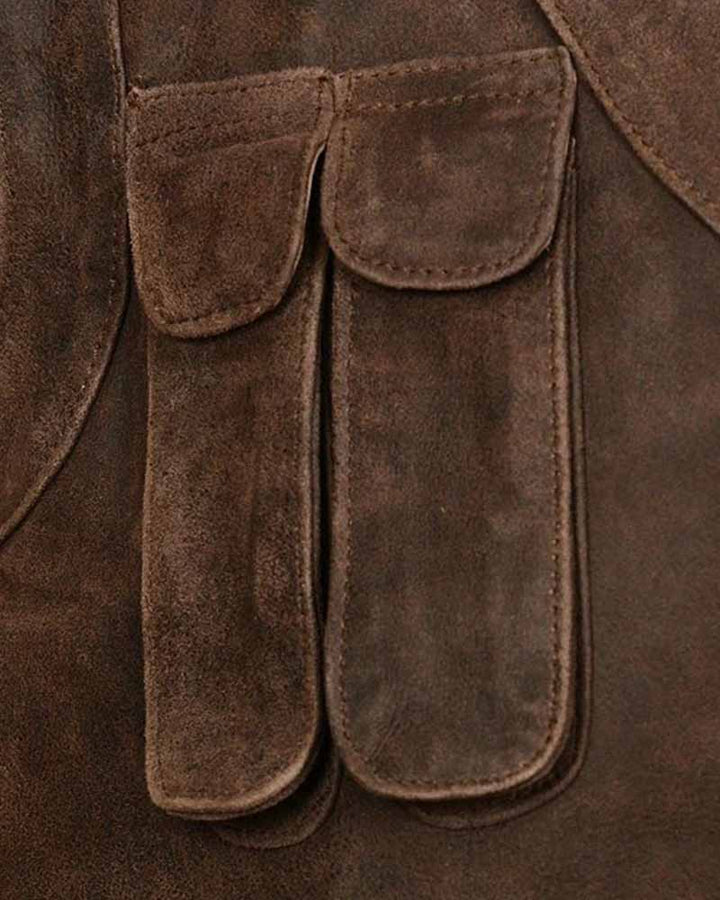 Sleek and Protective Brown Armored Jacket for Men