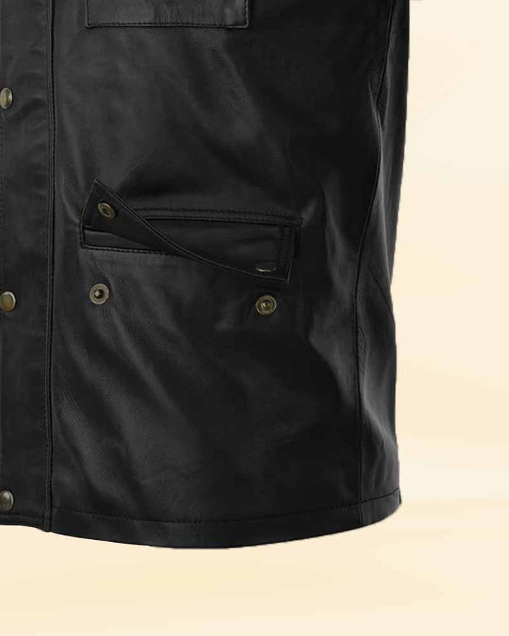 Channel your inner Dominic Toretto with this replica leather jacket from the Fast and Furious 8 premiere in German style