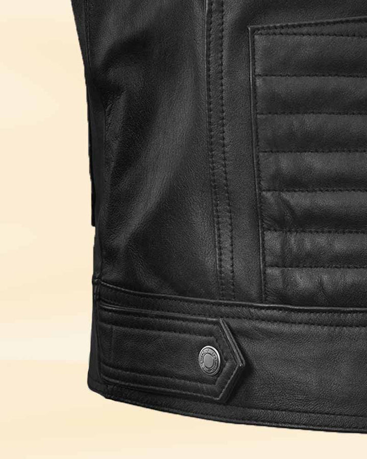 Stylish Black Biker Vest for Men USA style