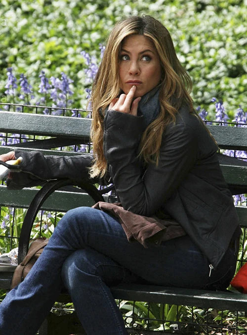 Buy Classic Leather Bomber Jacket Worn By Jennifer Aniston | Jennifer Aniston Classic Leather Bomber Jacket