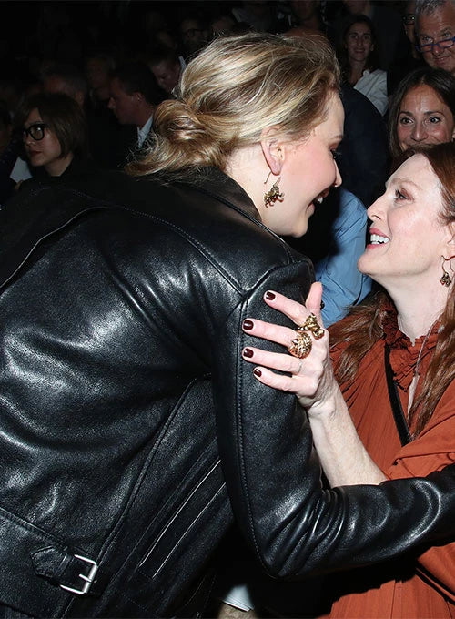 Buy Premium Black Sheep Leather Jacket Worn By Jennifer Lawrence | Jennifer Lawrence Premium Black Sheep Leather Jacket