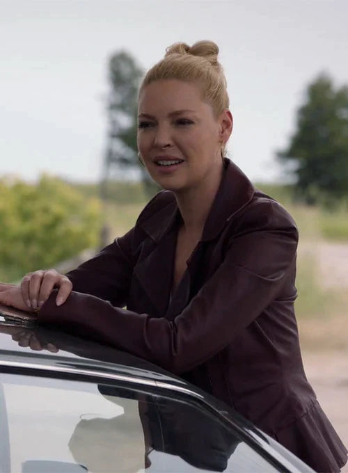 Fashion-forward jacket seen on Katherine Heigl in Suits in German market