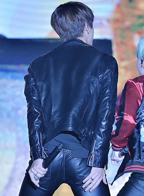 Upgrade your wardrobe with this timeless Kim Taehyung-inspired leather jacket in United state market