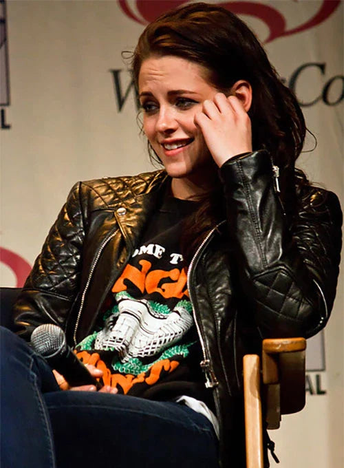 KRISTEN STEWART BLACK LEATHER JACKET