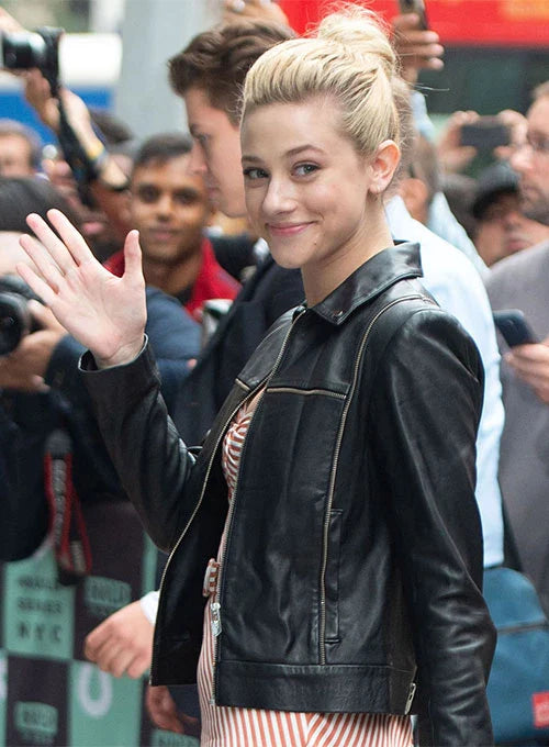 Black leather jacket for women in USA