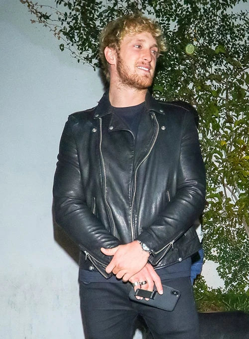 Classic leather jacket in Logan Paul's style in United state market
