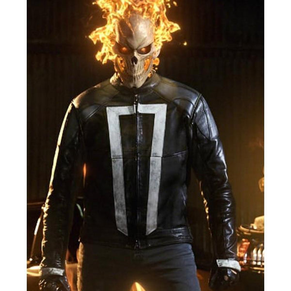 Gabriel Luna rocks the iconic Agents of Shield Robbie Reyes leather jacket in USA market