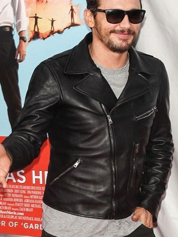 Buy Black Stylish Leather Jacket Worn By James Franco | James Franco Black Stylish Leather Jacket