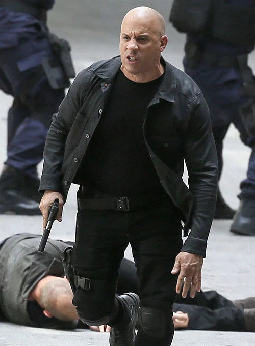Vin Diesel rocks the Fast and Furious 8 leather jacket in USA market